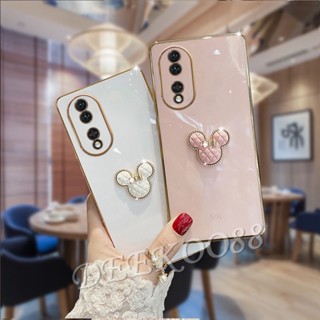 เคสโทรศัพท์มือถือ แบบนิ่ม ลายหมีน่ารัก สีชมพู สีเขียว สําหรับ Honor 90 Lite X8a Magic5 Pro 5G 4G 2023 Honor90Lite Honor90