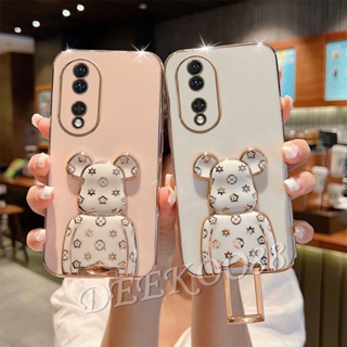 เคสโทรศัพท์มือถือ ลายหมีน่ารัก พร้อมขาตั้ง สําหรับ Honor 90 Lite X8a Magic5 Pro 5G 4G 2023 Honor90Lite Honor90