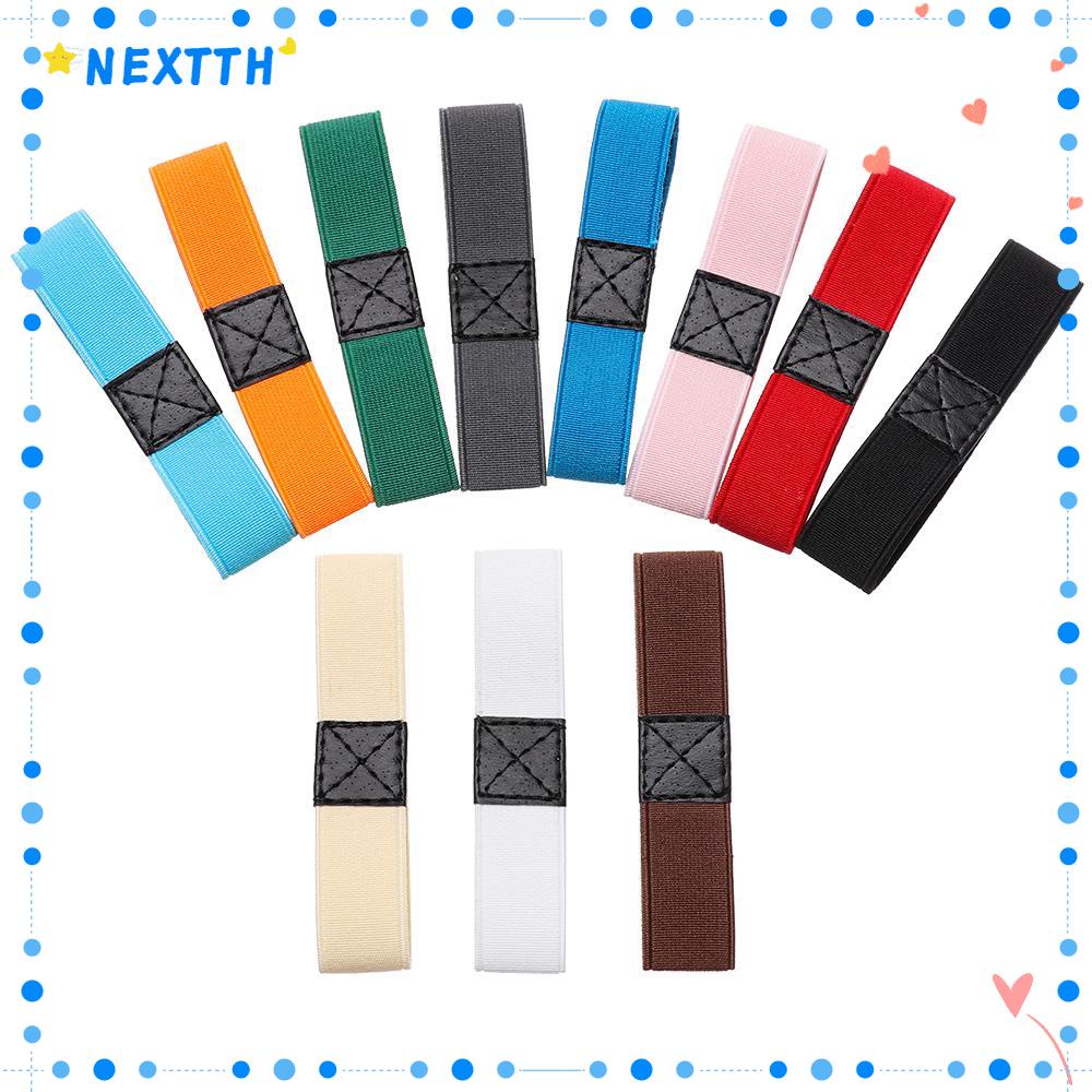 NEXTSHOP สายรัดรองเท้า แบบยืดหยุ่นสูง สีพื้น ป้องกันการหลุด สำหรับสตรี 1 คู่