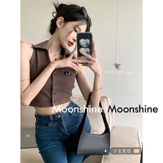 Moon  เสื้อครอป เสื้อแฟชั่นผู้หญิง y2k สีพื้น สําหรับผู้หญิง ใส่ไปคลับ ปาร์ตี้ 2023 NEW ทันสมัย Unique Comfortable Trendy A29J1AQ 36Z230909