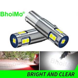 Bhoimo 9SMD หลอดไฟ led ติดป้ายทะเบียนรถจักรยานยนต์ 9S BAX9S H6W H21W 3030 DC12V สีขาว