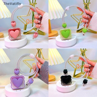 [TheVatifly] เคสป้องกันหัวชาร์จ USB ลายหัวใจน่ารัก หลากสี สําหรับ Apple 20W 18W