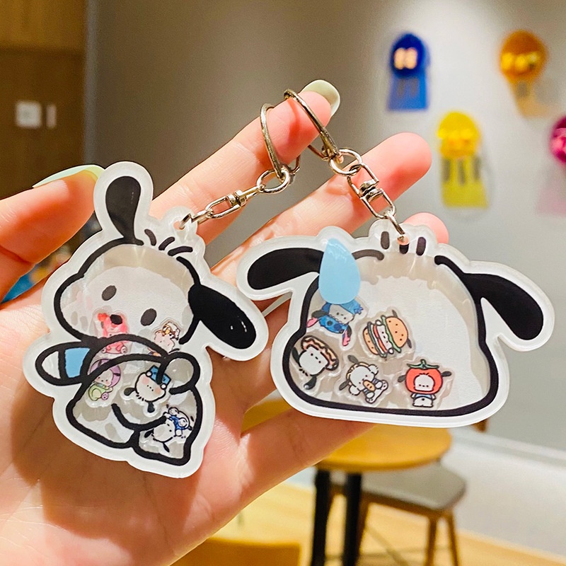 พวงกุญแจอะคริลิค จี้ตุ๊กตาการ์ตูน Pochacco น่ารัก เหมาะกับของขวัญ ของเล่นสําหรับเด็ก