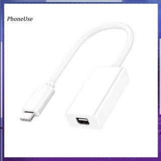 Phoneuse อะแดปเตอร์แปลง 1080P USB 31 Type C เป็น Mini Displayport DP 4K สําหรับ MacBook