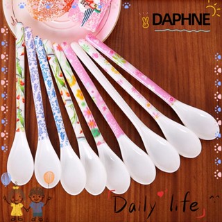 DAPHNE ช้อนกระเบื้องพอร์ซเลน ด้ามจับยาว สําหรับเด็ก 1/3 ชิ้น