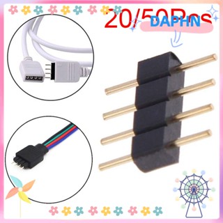 DAPHS อะแดปเตอร์ปลั๊กตัวผู้ 20/50 ชิ้น สําหรับ Rgb 3528 5050 Smd 4-Pin