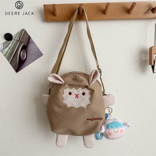 Canvas bag cartoon น่ารักใหม่ INS เวอร์ชั่นเกาหลีกระเป๋าครอสบอดี้