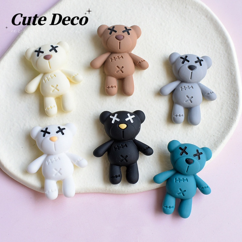 【Cute Deco】ใหม่ กระดุมเรซิ่น รูปหมีน้อยน่ารัก เหมาะกับฤดูใบไม้ร่วง และฤดูหนาว สําหรับตกแต่งรองเท้า Crocs DIY
