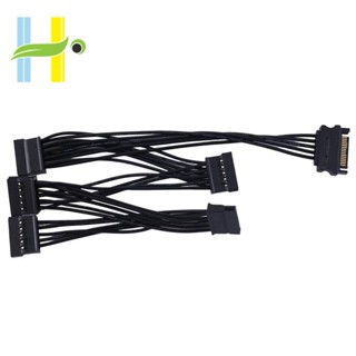 สายเคเบิลแยกพาวเวอร์ซัพพลาย 4Pin IDE 1 เป็น 5 SATA 15Pin สําหรับ PC Sever 18AWG 4-Pin เป็น 15-Pin DIY