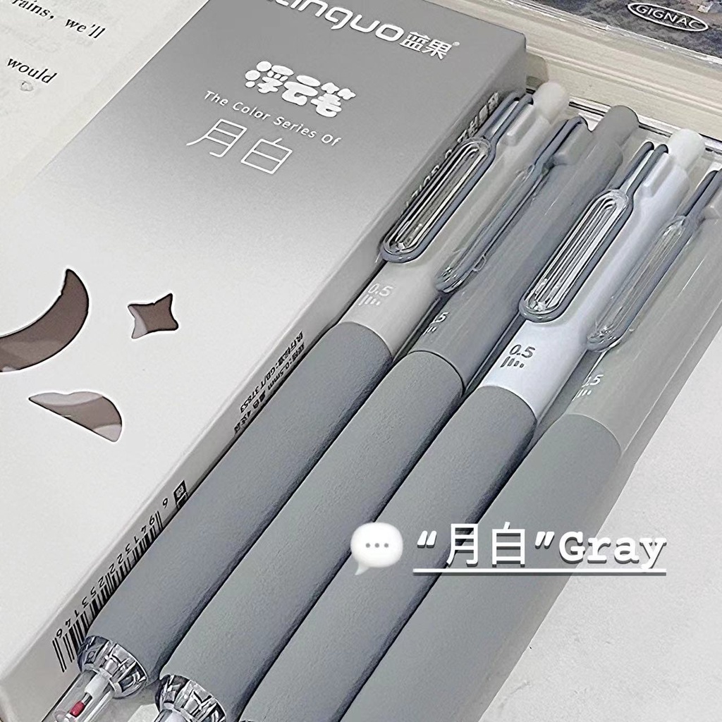 4 ชิ้น/เซ็ต เงียบ ชุด ปากกา 0.5 มม. ปากกาเจลสีดําปากกานักเรียนเครื่องเขียน