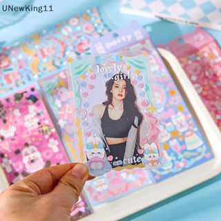 Unewking Kawaii สติกเกอร์ ลายการ์ตูนสัตว์ Kpop สําหรับตกแต่งโฟโต้การ์ด แล็ปท็อป เครื่องเขียน โรงเรียน