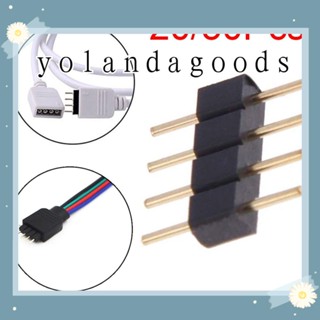 Yola อะแดปเตอร์ปลั๊กทองแดง ตัวผู้ ไร้บัดกรี สําหรับ 3528 5050 Smd 4-Pin 20 50 ชิ้น