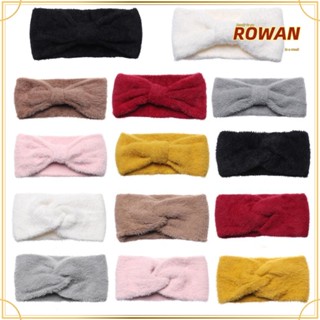 Rowans ที่คาดผม ผ้าแคชเมียร์ถักโครเชต์ แบบนิ่ม ยืดหยุ่น แฟชั่นฤดูหนาว