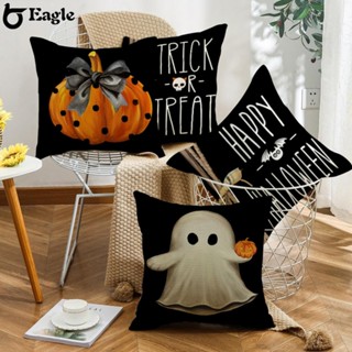 ⭐24H SHIPING⭐Halloween Printed Throw Pillow Cover Pumpkin Alphabet Home Holiday Pillow Cover