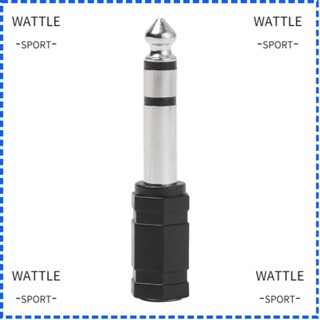 Wattle 3 . 5 มม . แจ็ค To 6 . 35 มม . อะแดปเตอร์แปลงปลั๊กเสียบหูฟังไมโครโฟนแบบพกพา