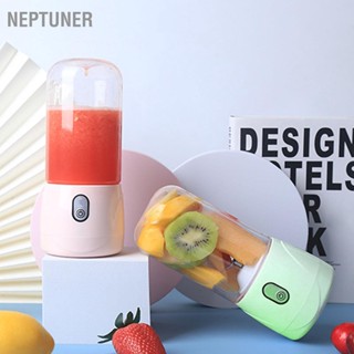 NEPTUNER เครื่องปั่นพกพา USB ชาร์จ 6 ใบมีด Mini Juicer Cup Fruit Squeezer for Travel Sports Kitchen 410ml