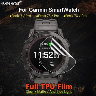 2 ชิ้น สําหรับ Garmin Fenix 7 7S 7X / Pro SmartWatch ใส / ด้าน / ป้องกันแสงสีฟ้า นิ่ม TPU ฟิล์มไฮโดรเจล ป้องกันหน้าจอ - ไม่ใช่กระจก