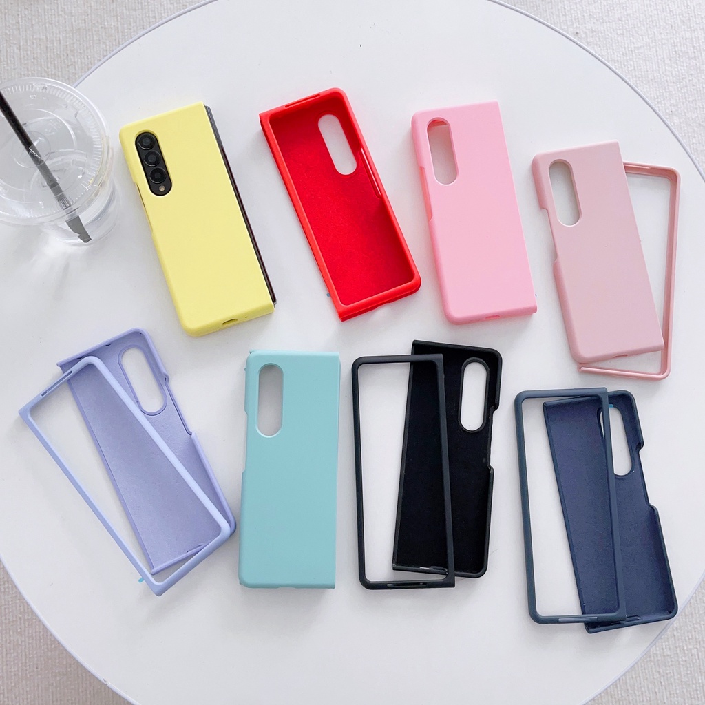 เคสซิลิโคนเหลว Flip Purity สําหรับ Samsung Galaxy Z Fold6 5 Z พับ 4 Simple Soft Plain Z Fold6 Z Fold5 เคสโทรศัพท์ป้องกัน