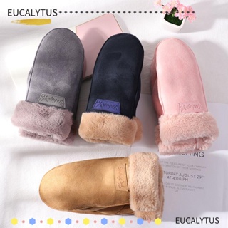 EUTUS ถุงมือ ผ้ากํามะหยี่ แบบหนา ให้ความอบอุ่น สีแคนดี้ สําหรับผู้หญิง