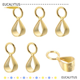 Eutus ใหม่ ตะขอเงินสเตอร์ลิง 925 สีทอง สําหรับทําเครื่องประดับ สร้อยคอ สร้อยข้อมือ