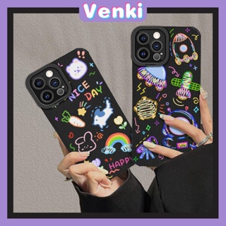 Venki - เข้ากันได้สำหรับ เคส iphone 11 เคสไอโฟน เคสไอโฟน11  เคสหนังนิ่มเส้นแนวตั้งเคสโทรศัพท์กันกระแทกสีดำป้องกันกล้องน่ารักจรวดอวกาศเข้ากันได้กับ iPhone 14 13 Pro max 12 Pro max XR XS 7 8