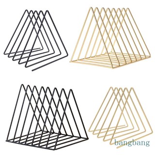 Bang ชั้นวางแผ่นเสียง แบบเหล็ก ทรงสามเหลี่ยม สําหรับวางหนังสือ นิตยสาร
