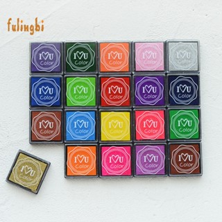 Fulingbi แผ่นหมึกสีรุ้ง น้ําหนักเบา 20 สี เป็นมิตรกับสิ่งแวดล้อม สําหรับงานฝีมือ Diy