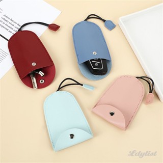 ღ Leather Pull Type Key Bag Unisex Keychain Pouch Protector Universal Car Key Holder Case Car Key Storage Bag Cover Key Wallets Housekeepers ซื้อทันที เพิ่มลงในรถเข็น