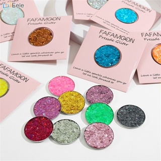 FAFAMOON Monochrome Eyeshadow Palette Diamond Glitter Discoloration Eyeshadow Highlighter Sequins Waterproof Lasting Eyes Makeup Pigments ↑Eele