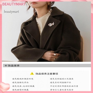 [beautymart] เข็มกลัดมุก รูปปลา ประดับเพชร น่ารัก หรูหรา สําหรับทุกโอกาส