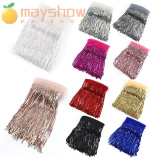 Mayshow ริบบิ้นลูกไม้ ประดับเลื่อม 10 หลา แฮนด์เมด DIY สําหรับตกแต่งเสื้อผ้า