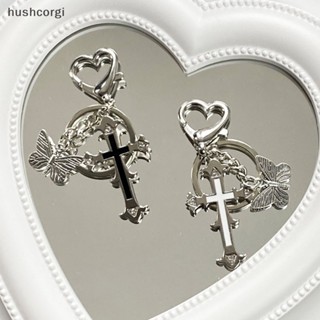 [hushcorgi] พวงกุญแจ จี้รูปหัวใจ ดาว สไตล์ฮาราจูกุ แฟชั่นวินเทจ สําหรับผู้หญิง Y2k พร้อมส่ง