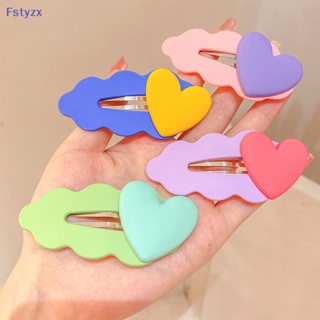 Fstyzx กิ๊บติดผม รูปคลื่นหัวใจน่ารัก สีสันสดใส สีแคนดี้ สําหรับเด็กผู้หญิง