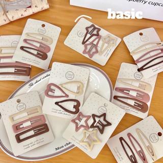 พร้อมส่ง#网红头发夹子头饰发卡莫兰迪色卡装发夹女夏季甜美学生前额碎发夹8jj