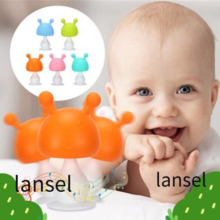 Lansel ของเล่นยางกัด รูปเห็ด สําหรับเด็กผู้ชาย และเด็กผู้หญิง