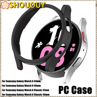 Shououy กรอบนาฬิกาข้อมือ PC แข็ง กันกระแทก กันรอยขีดข่วน สําหรับ Galaxy Watch 6 Classic 47 มม. 43 มม. 44 มม. 40 มม.