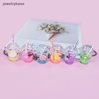 [jewelrybase] พวงกุญแจ จี้รูปแก้วชานม เรืองแสง ขนาดเล็ก สร้างสรรค์ เครื่องประดับแฟชั่น สําหรับตกแต่งรถยนต์ ของขวัญ กระเป๋า