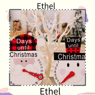 Ethel1 จี้ตุ๊กตาหิมะนับถอยหลัง สําหรับตกแต่งบ้าน คริสต์มาส