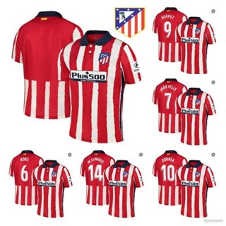 เสื้อกีฬาแขนสั้น ลายทีมชาติฟุตบอล Atletico Madrid HQ7 2020-2021 Suarez Joao Felix Correa Llorente Koke พลัสไซซ์