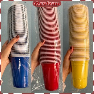 50pcs 16oz/2oz Kirkland Big Red Cups Red Beer Pong Cup Shot Glass Plastic Cups Party Festival