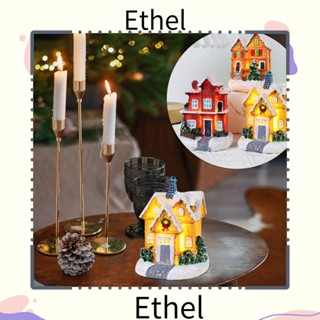 Ethel1 บ้านเรซิ่น ขนาดเล็ก ของขวัญ สําหรับตกแต่งบ้าน คริสต์มาส