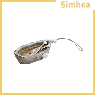 [SIMHOA] ฟิกเกอร์เรือใบ แบบไม้ ขนาดเล็ก อุปกรณ์เสริม สําหรับตกแต่งสํานักงาน