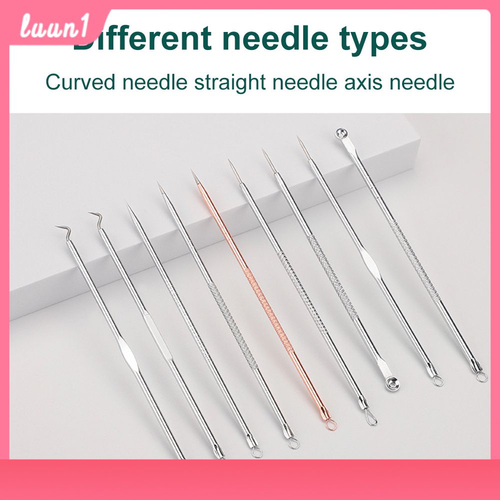 กดสิวสแตนเลส อุปกรณ์เสริมสวย สิวอุดตัน เข็มสแตนเลส ลบสิวหัวดำ acne needle อุปกรณ์กดสิว cod