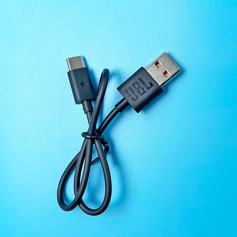 Jbl ของแท้ ใหม่ สายชาร์จหูฟังบลูทูธ USB typec ทรงกลม ขนาด 30 ซม. สีดํา