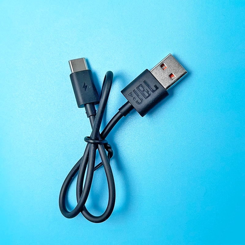 JBL สายชาร์จชุดหูฟังบลูทูธใหม่เอี่ยม USB typec สายชาร์จ 30CM สายกลมสีดํา
