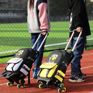 Trolley School Bag Boy Elementary School Students Grades 4-6 Children Climbing Stairs Large Capacity Student Backpack Pikachu AGiB