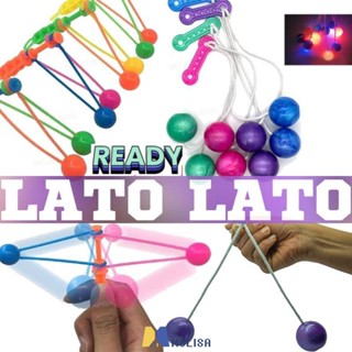 Lato Lato ของเล่นพร้อมที่จับเรืองแสงในที่มืด Latto Latto ของเล่น Tok Tok โรงเรียนเก่าของเล่น Etek ของเล่น Lato Lato Makasar MOLISA MOLISA