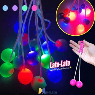 Kids Toys Lato Lato Luminous Toys Viral Old School Games Pro-clackers Ball Viral Bola Lato-lato Toys MOLISA MOLISA