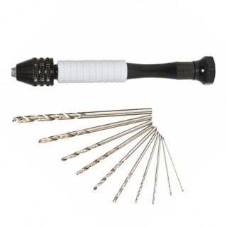 ⚡NEW 8⚡Hand Drill Non-slip Plastic 1pc/11pcs Black Metal Change For 0.3-3.4mm Drill