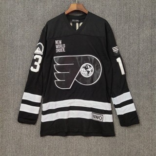 เสื้อกีฬาแขนยาว ลายทีม Nhl Hockey Jersey Hockey Jersey Jersey สไตล์ฮิปฮอป แฟชั่นเรโทร สําหรับคู่รัก